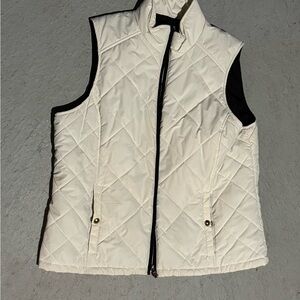 Lauren Ralph Lauren Womens Quilted Vest Winter White Puffer XL
